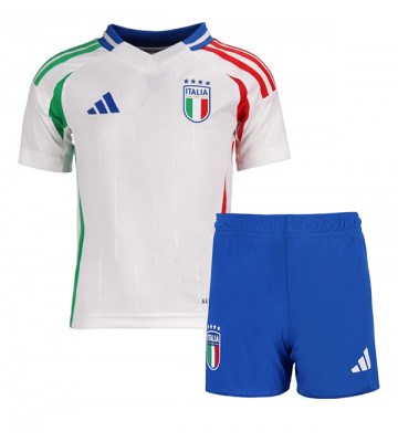 Italien Replika Babytøj Udebanesæt Børn EM 2024 Kortærmet (+ Korte bukser)